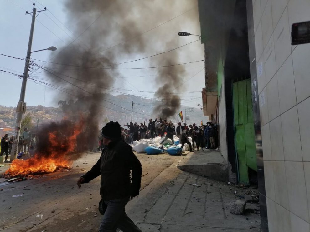 marchas de cocaleros en Villa El Carmen