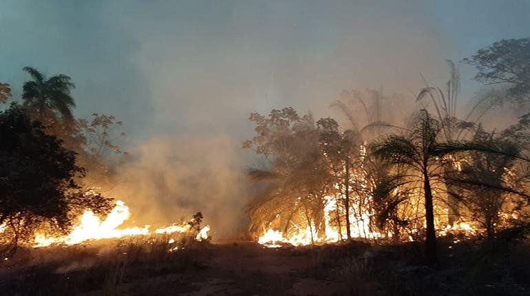 Incendios activos en Bolivia