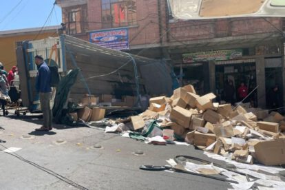 colisión múltiple en La Paz
