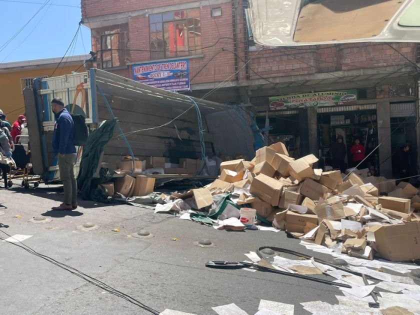 colisión múltiple en La Paz