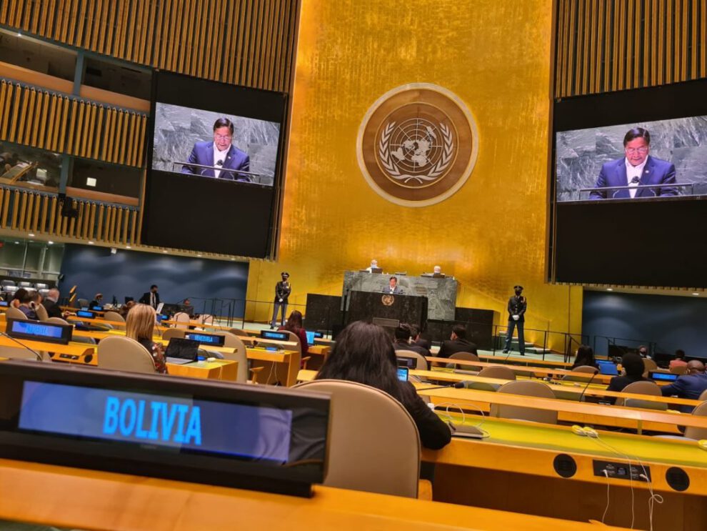 Luis Arce ante la ONU