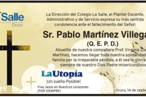 Necrológico de Pablo Martínez Villegas
