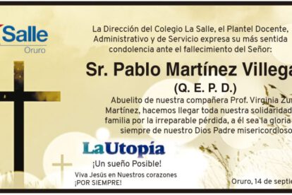 Necrológico de Pablo Martínez Villegas