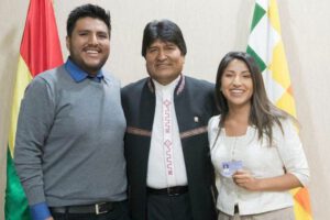 Hijo de Evo Morales junto a sus dos hijos, Eva Liz y Álvaro Morales