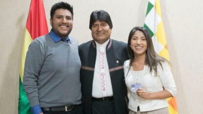 Hijo de Evo Morales junto a sus dos hijos, Eva Liz y Álvaro Morales