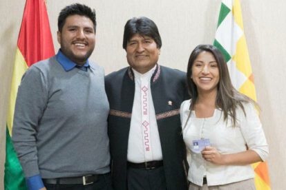 Hijo de Evo Morales junto a sus dos hijos, Eva Liz y Álvaro Morales