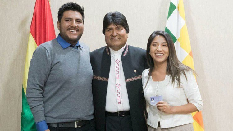 Hijo de Evo Morales junto a sus dos hijos, Eva Liz y Álvaro Morales