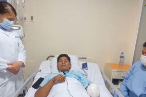 Plácido Cota en el Hospital Arco Iris