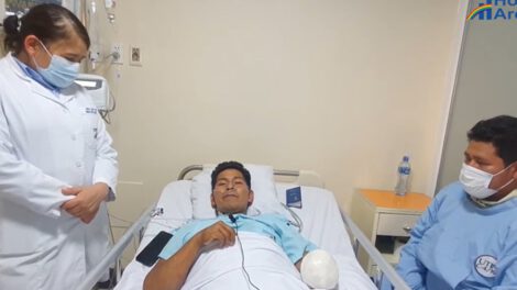 Plácido Cota en el Hospital Arco Iris