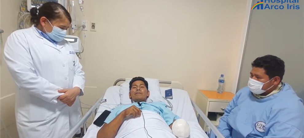 Plácido Cota en el Hospital Arco Iris