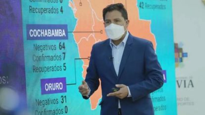 reducción de casos de Covid-19 en Bolivia