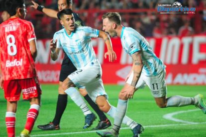 Cristian Menéndez anotó dos goles en el partido de Atlético Tucumán