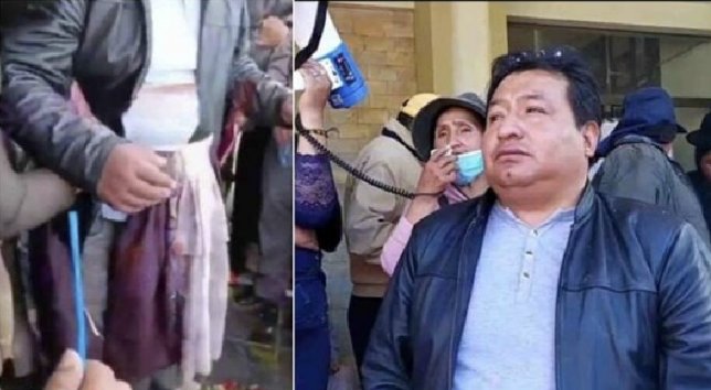 Protesta en Viacha contra el alcalde Napoleón Yahuasi