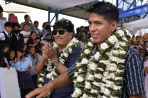 Evo Morales critica autoridades en entrega de obras junto a Andrónico Rodríguez
