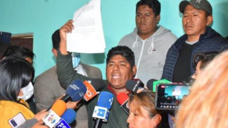 César Apaza, presidente del Comité de Autodefensa de Adepcoca