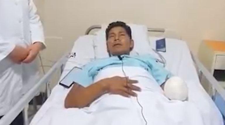 Plácido Cota recibe su alta médica tras explosión de dinamita