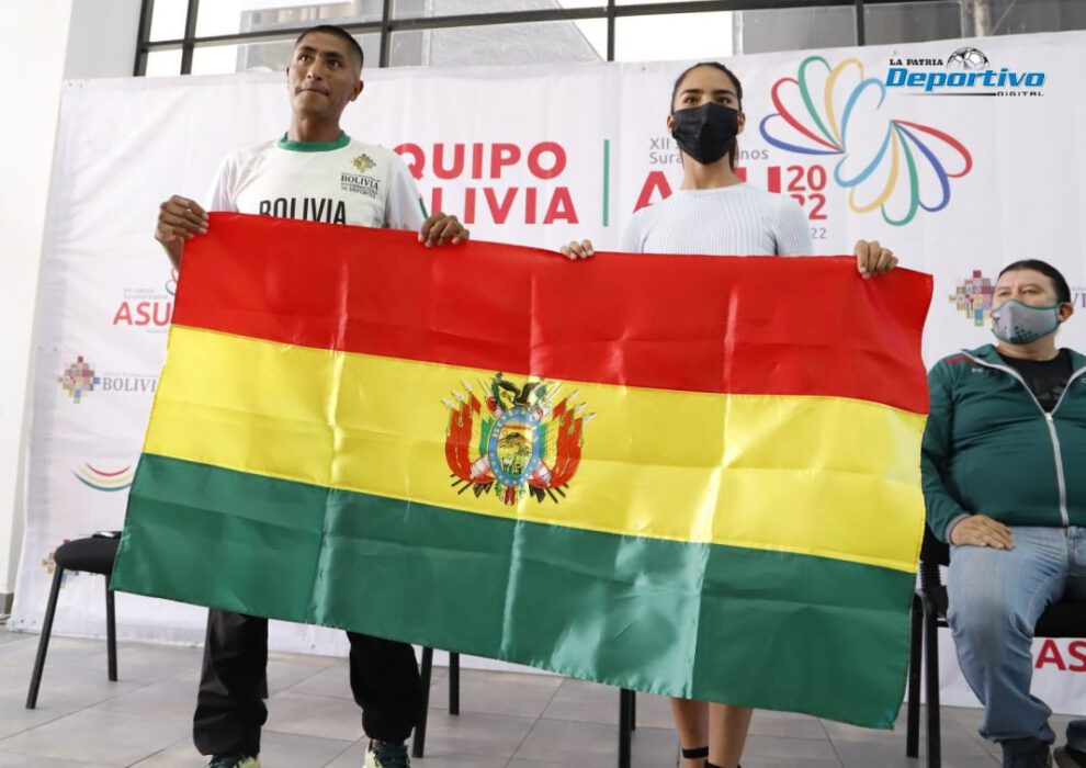 Vidal Basco abanderado de la delegación boliviana para los Juegos Sudamericanos