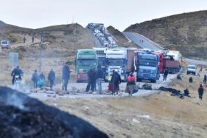 Movilización de mineros de Colquiri