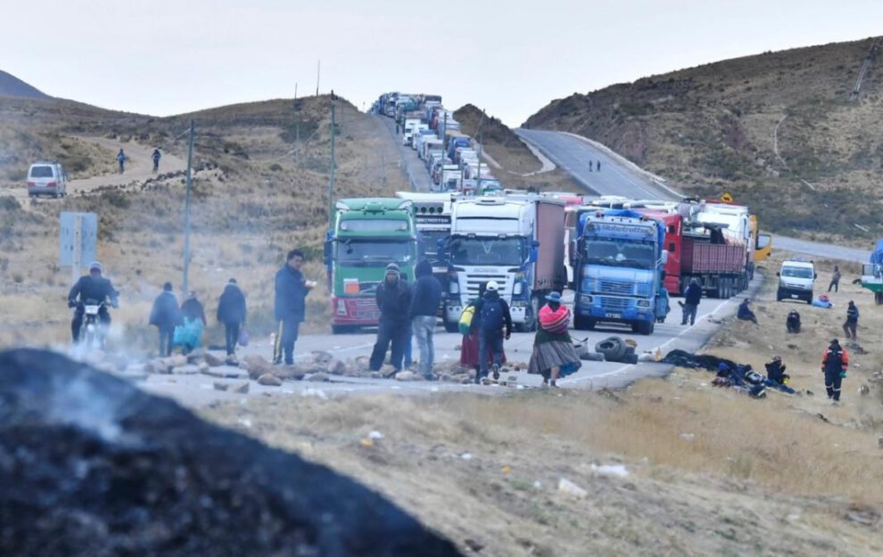 Movilización de mineros de Colquiri
