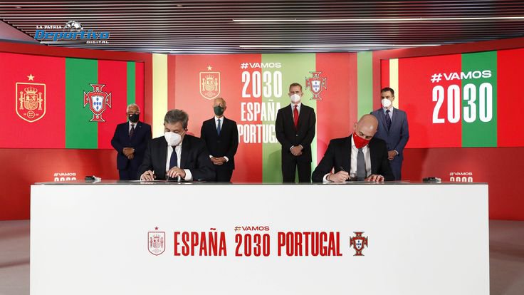 Mundial 2030 en la conferencia de prensa de la UEFA