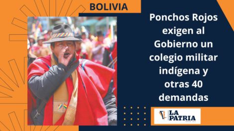 Ponchos Rojos exigen un colegio militar indígena