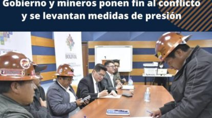 Gobierno y mineros firman acuerdo para levantar medidas de presión