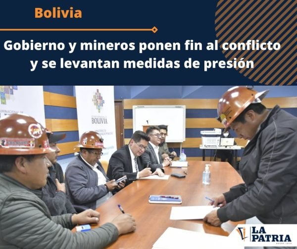 Gobierno y mineros firman acuerdo para levantar medidas de presión