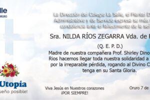 Necrológico de Nilda Ríos Zegarra