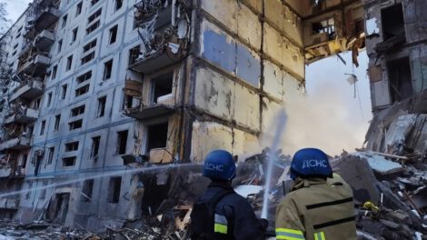 Bombardeo ruso en Zaporiyia