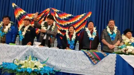 Evo Morales candidato 2024 en taller de formación política en Oruro