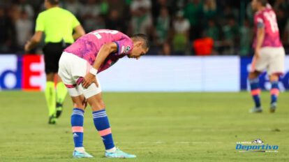 Ángel Di María lesionado en el partido con la Juventus