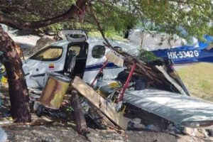 Avioneta se sale de la pista en Santa Marta, Colombia
