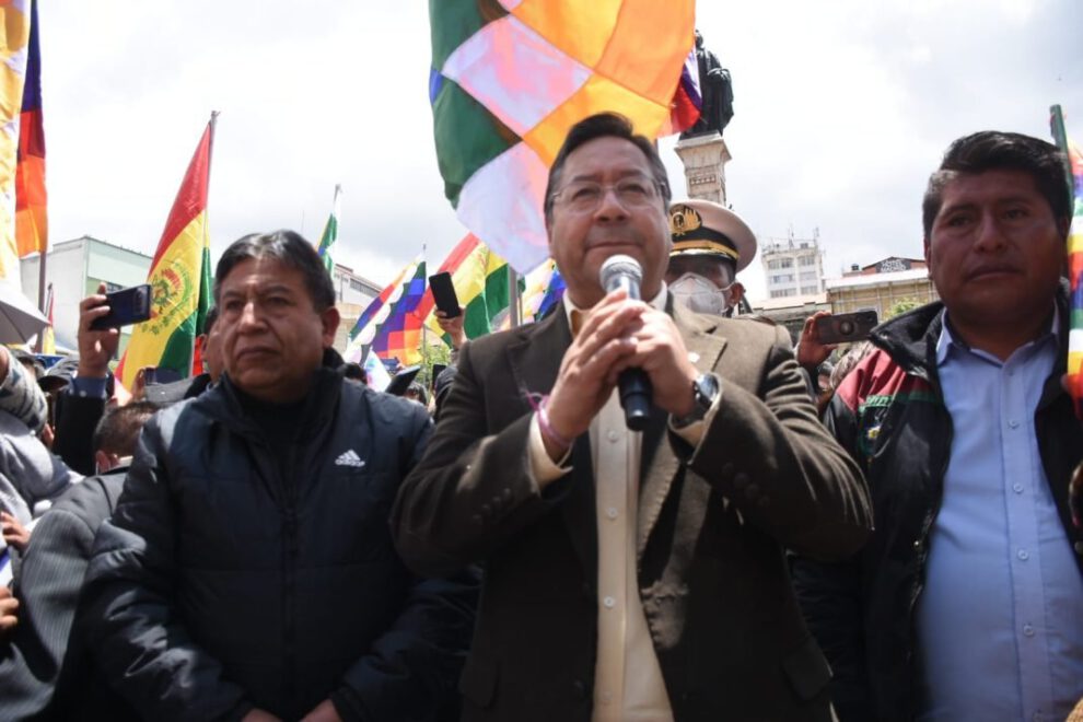 Luis Arce agradeció la concentración de organizaciones sociales en su segundo año de gestión