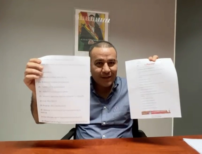 Diputado Céspedes se pronuncia sobre lista de traidores en Santa Cruz