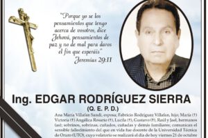 Invitación Necrológica: Ing. Edgar Rodríguez Sierra (Q. E. P. D.)