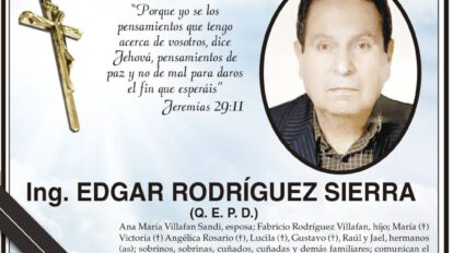 Invitación Necrológica: Ing. Edgar Rodríguez Sierra (Q. E. P. D.)