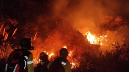 Imagen del incendio en Chocaya Cochabamba