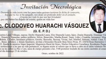 Lic. Clodoveo Huarachi Vásquez Q. E. P. D.