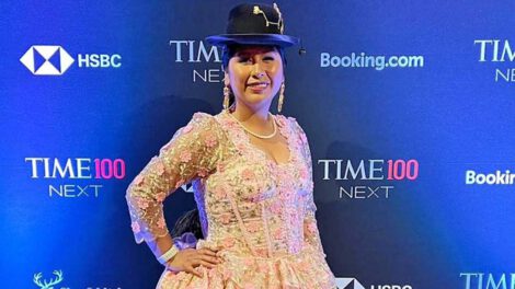 Eva Copa, alcaldesa de El Alto, recibe distinción de revista TIME en Nueva York