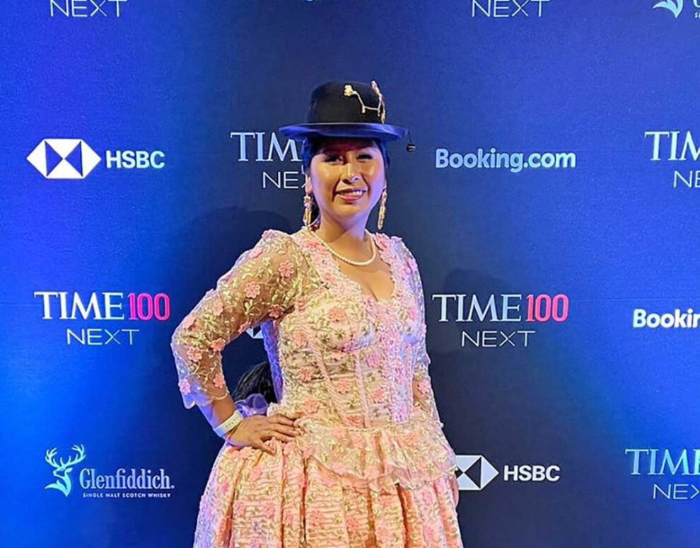 Eva Copa, alcaldesa de El Alto, recibe distinción de revista TIME en Nueva York