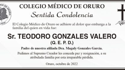 Teodoro Gonzales Valero Q. E. P. D.