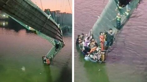 Colapso de puente en India