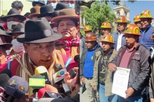 Fedecomin y Ponchos Rojos apoyan al Gobierno de Luis Arce