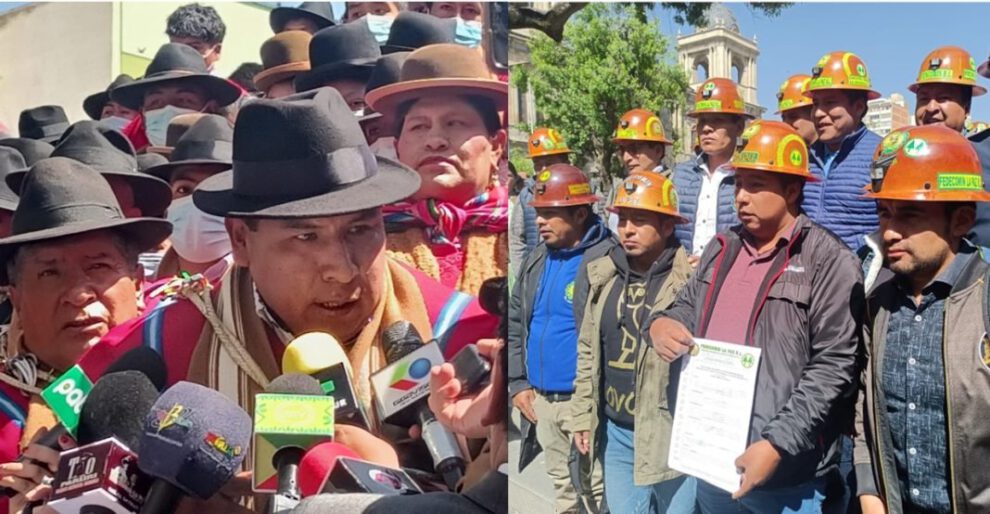 Fedecomin y Ponchos Rojos apoyan al Gobierno de Luis Arce