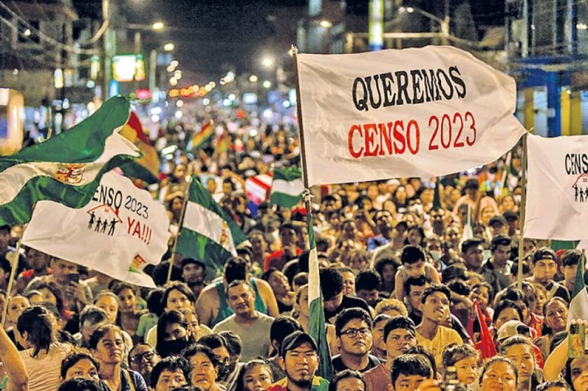 Protesta en Santa Cruz por el Censo en 2024