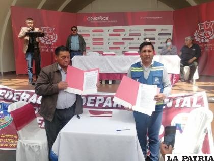Pacto de gobernabilidad firmado entre Abdón Veliz y Adhemar Wilcarani