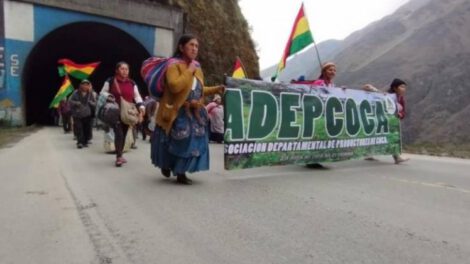 Marcha de Adepcoca en defensa de derechos de cocaleros