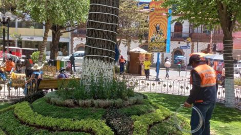 Navidad en las plazas con luces navideñas
