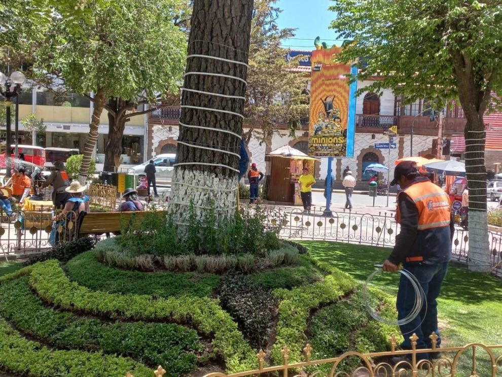 Navidad en las plazas con luces navideñas