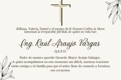 Necrológico de Ing. Raúl Araujo Vargas